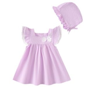 Lavender Ruffle Dress Set for Toddlers